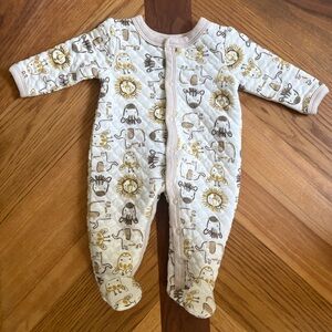 Little Beginnings 0-3 month Quilted Animal Pajamas
